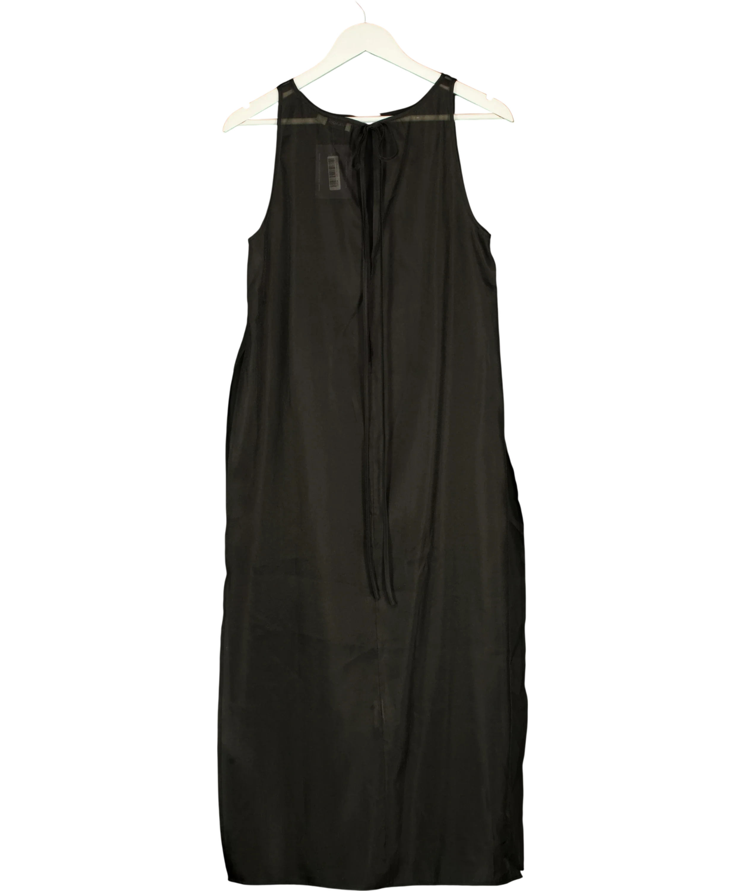 SOLAQUA Black Sheer Aurora Tunic Dress Noir Size O, size UK 6 — back