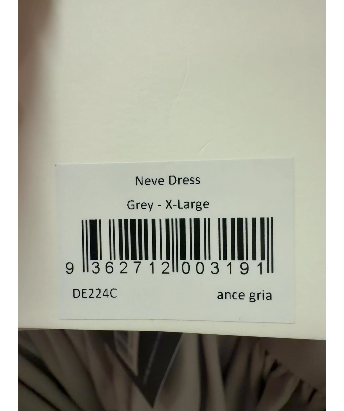 ance gria Neve Grey Draped Sleeve Maxi Dress UK XL — Size