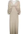 ance gria Grey Neve Grey Draped Sleeve Maxi Dress, size UK XL — front