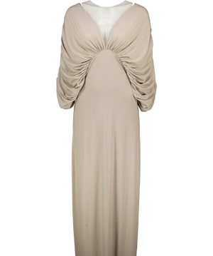 ance gria Neve Grey Draped Sleeve Maxi Dress UK XL