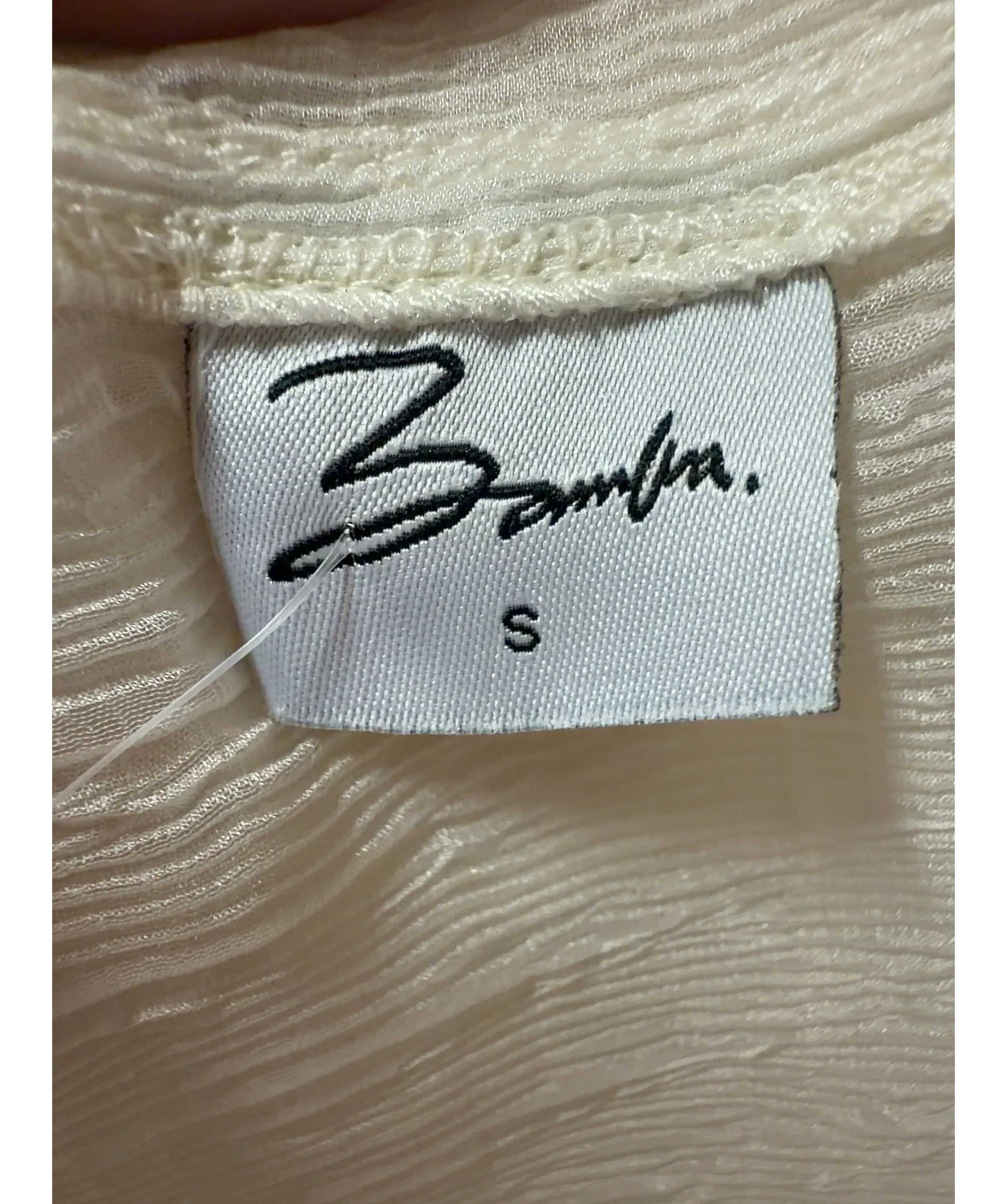 Bamba swim Cream Titan Oversized Shirt Dress Canvas White, size UK S — detail