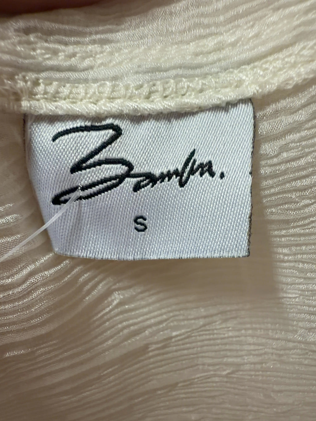 Bamba swim Cream Titan Oversized Shirt Dress Canvas White, size UK S — care label