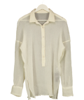 Bamba swim Cream Titan Oversized Shirt Dress Canvas White, size UK S — front