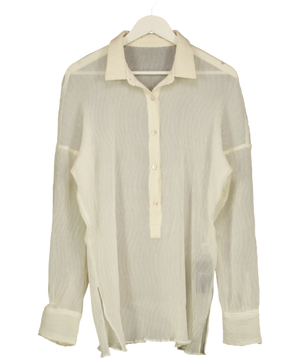 Bamba swim Cream Titan Oversized Shirt Dress Canvas White UK S