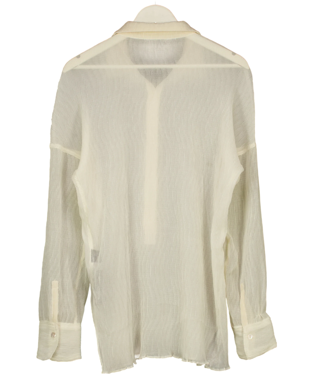 Bamba swim Cream Titan Oversized Shirt Dress Canvas White, size UK S — back