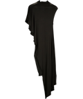ZARA Black Draped Asymmetric Top Black, size UK S — front