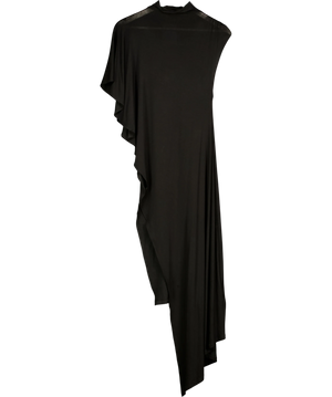 ZARA Draped Asymmetric Top Black UK S