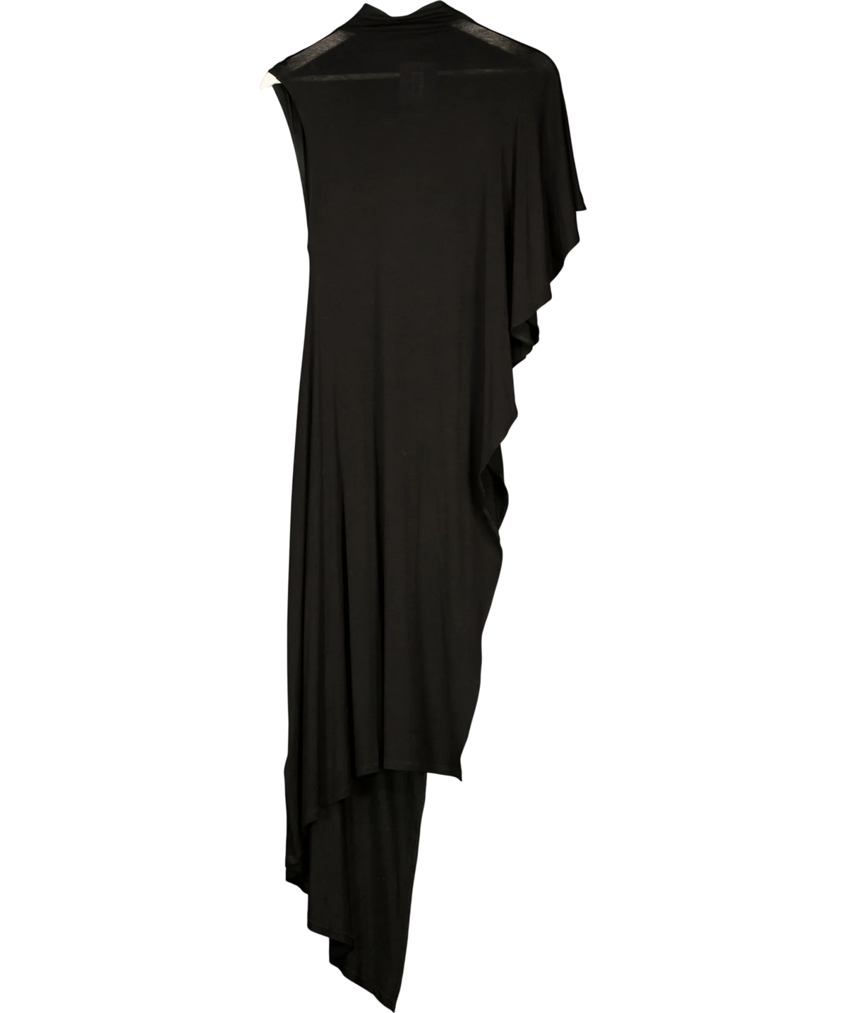 ZARA Black Draped Asymmetric Top Black, size UK S — back