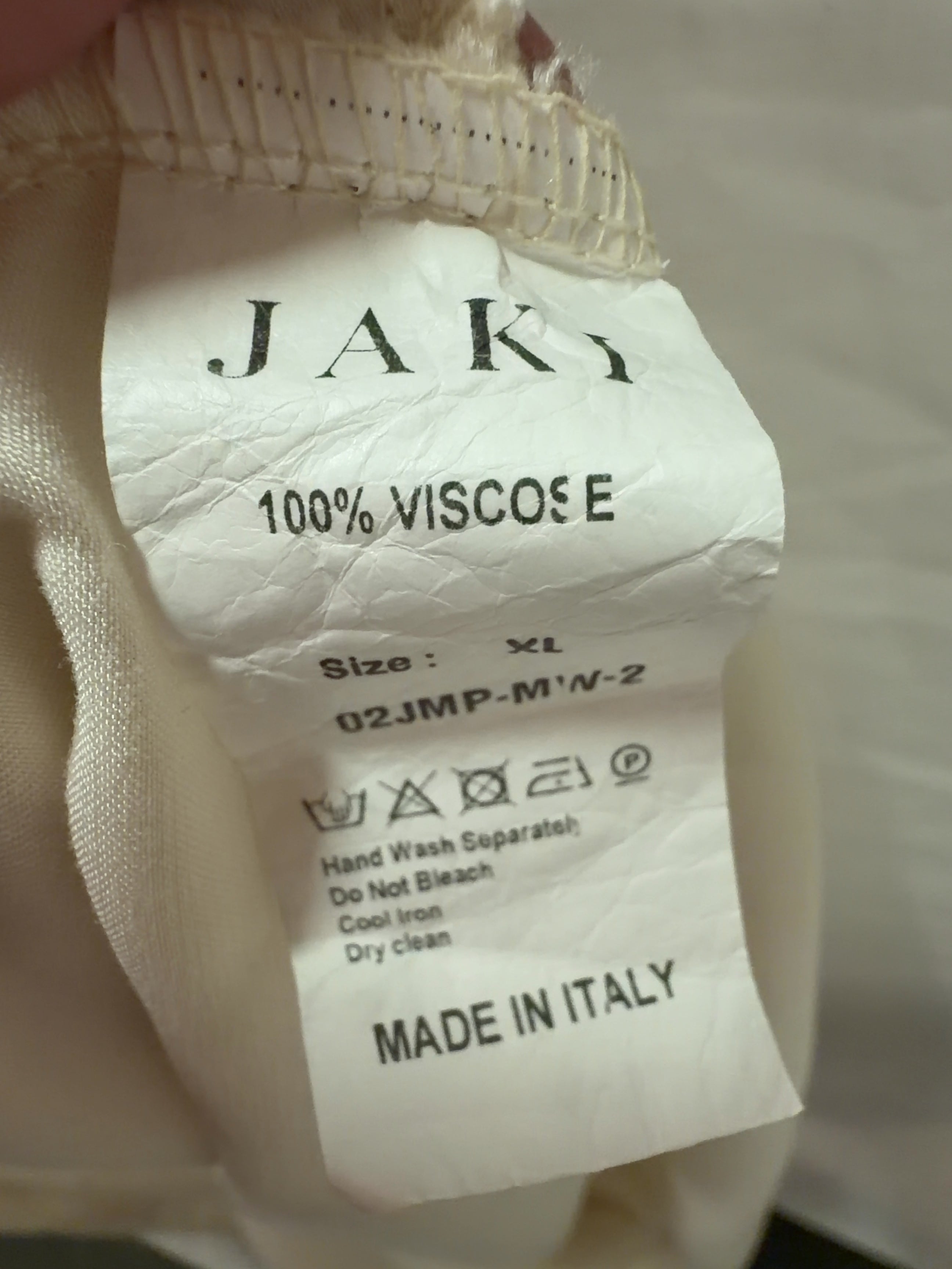 JAKI LONDON Cream Audrey Satin Jumpsuit Ivory Cream, size UK XL — label