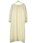 Fuchsia Shaw Cream Cream Linen The Orchard Midi Dress, size UK L/XL — front