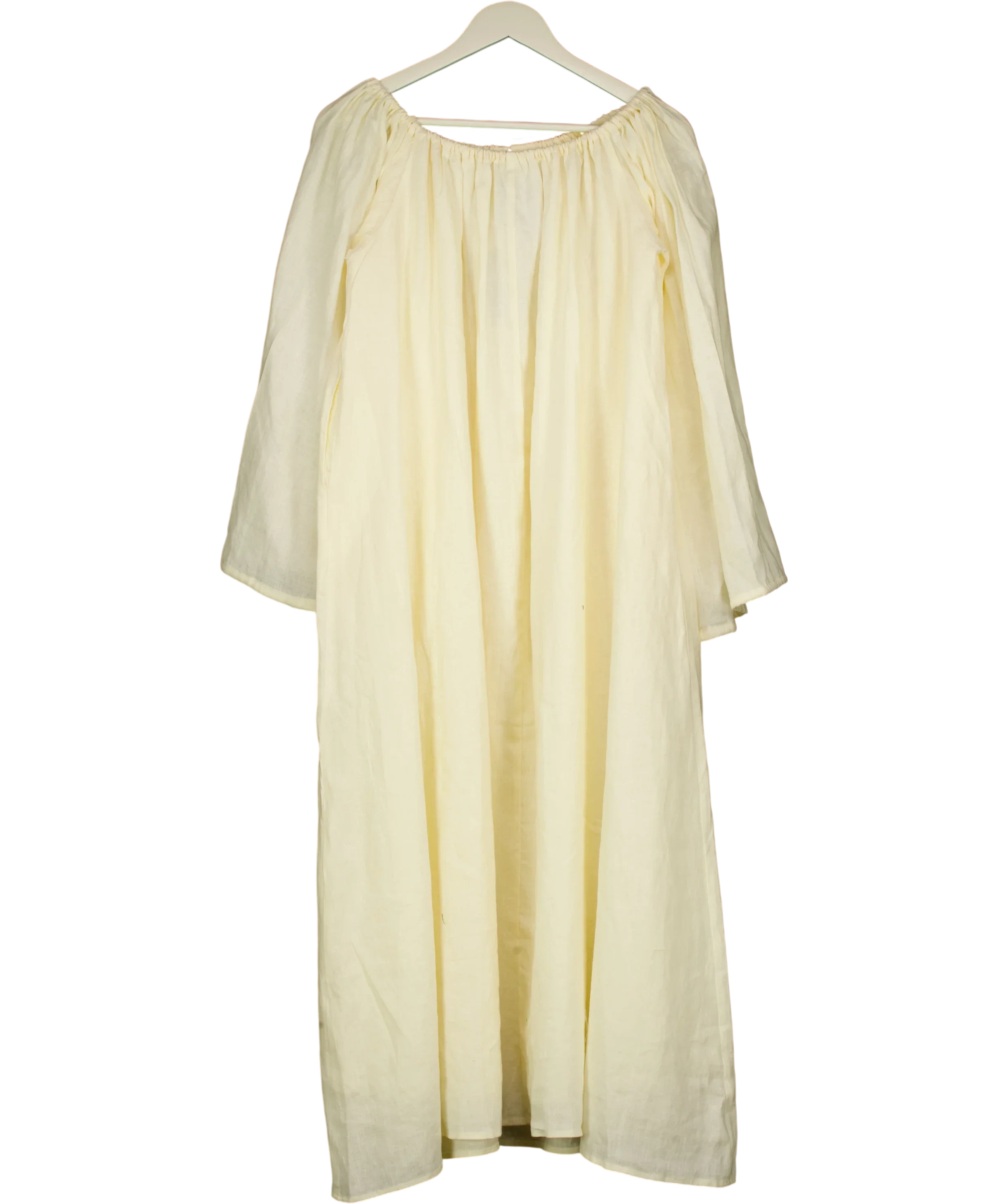 Fuchsia Shaw Cream Cream Linen The Orchard Midi Dress, size UK L/XL — back
