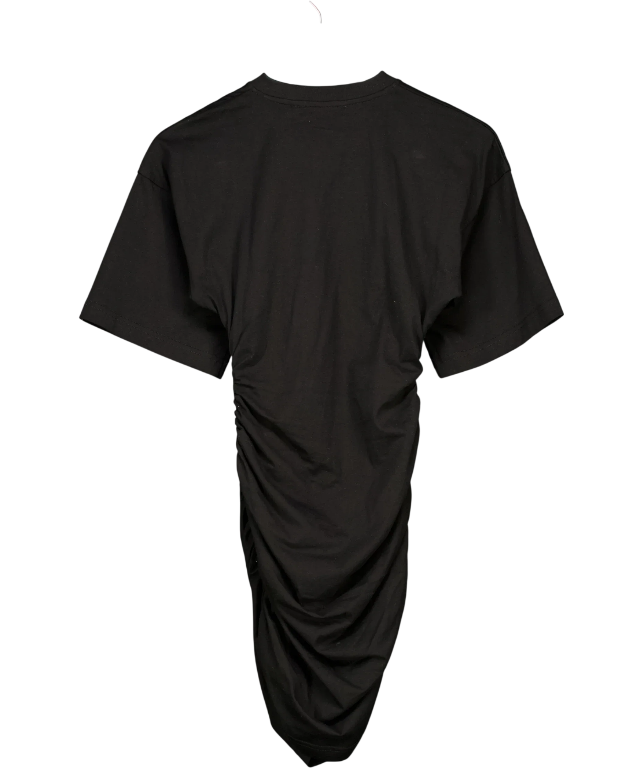 VENROY Black Gathered T Shirt Mini Dress Black, size UK S — back