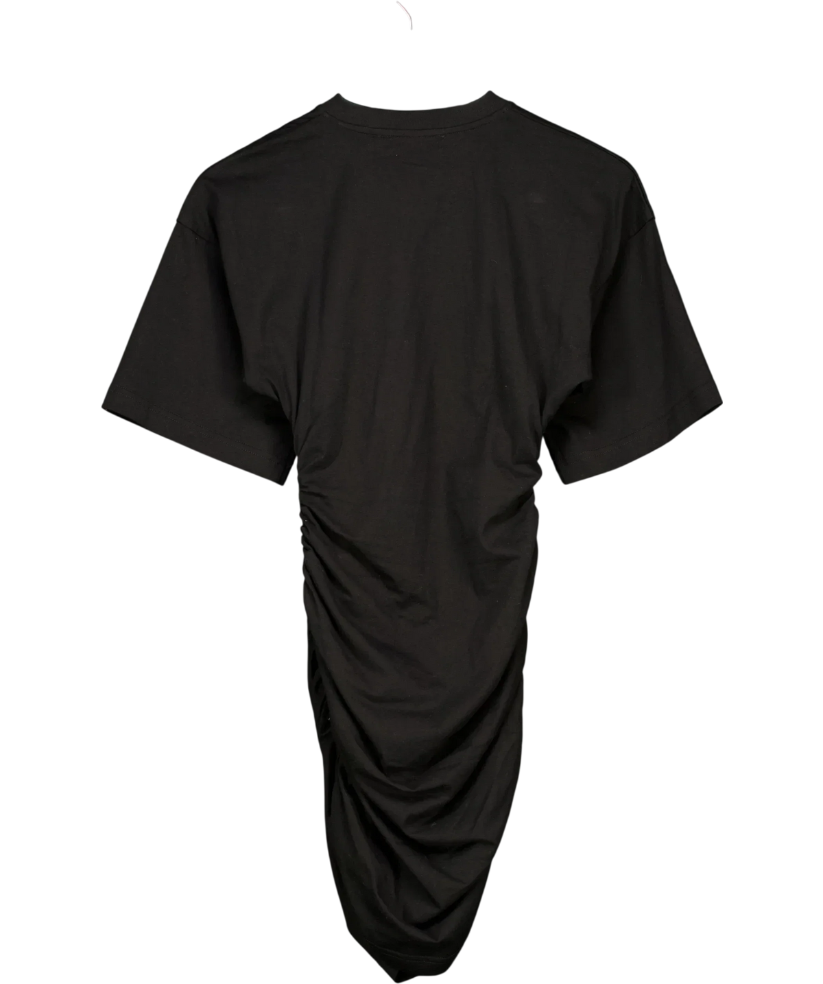 VENROY Black Gathered T Shirt Mini Dress Black, size UK S — back