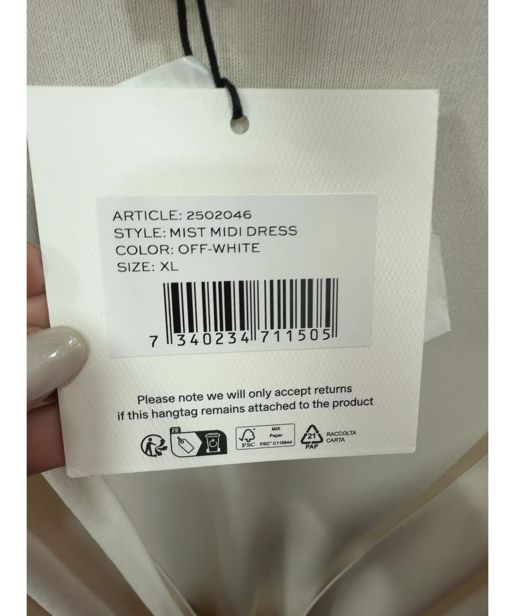 Arakii White Mist Midi Dress Off-white UK XL — Size