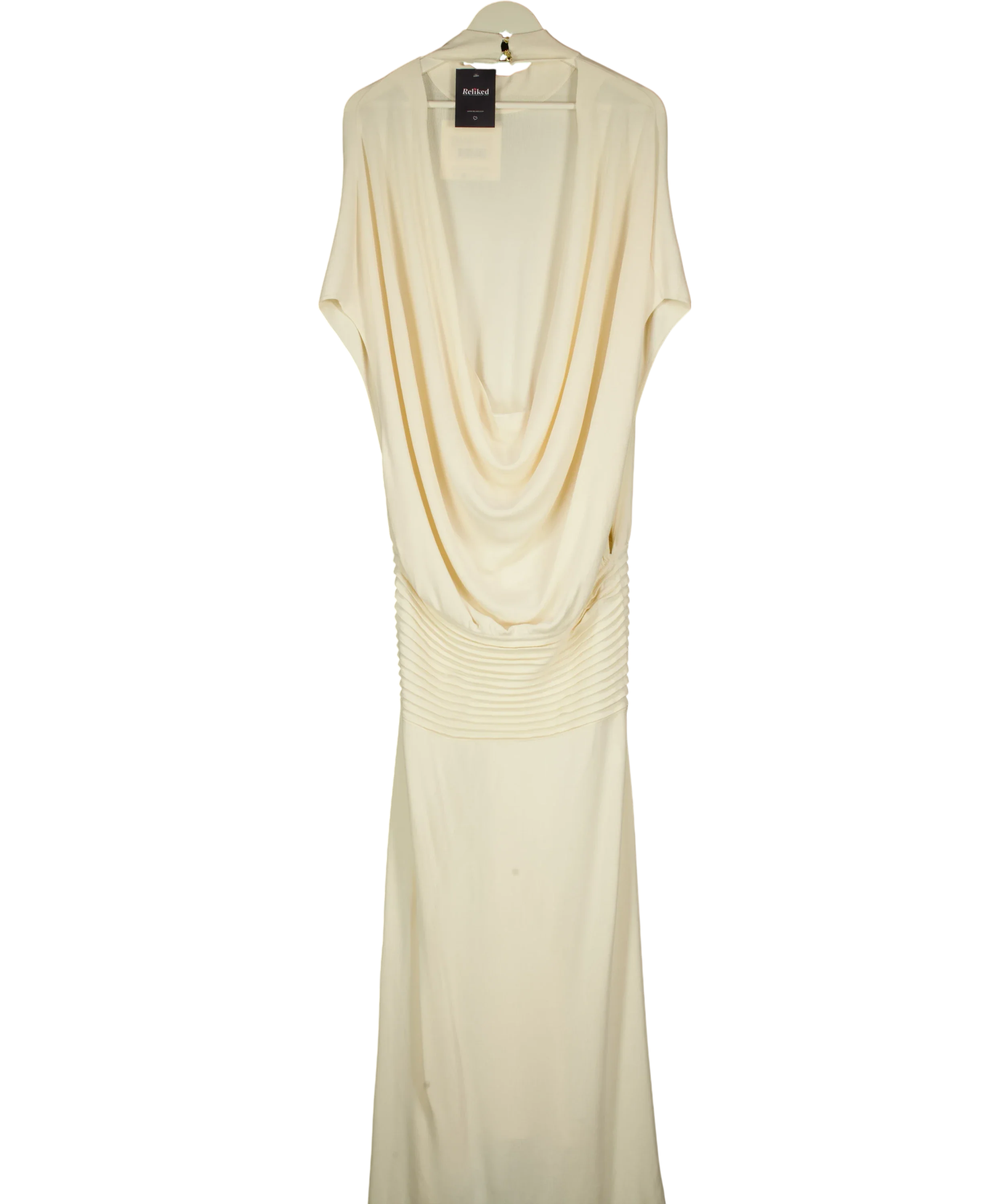 Arakii White Mist Midi Dress Off-White, size UK XL — back