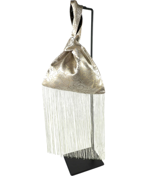 Seals Of Kent Beige Fringe Handbag One Size