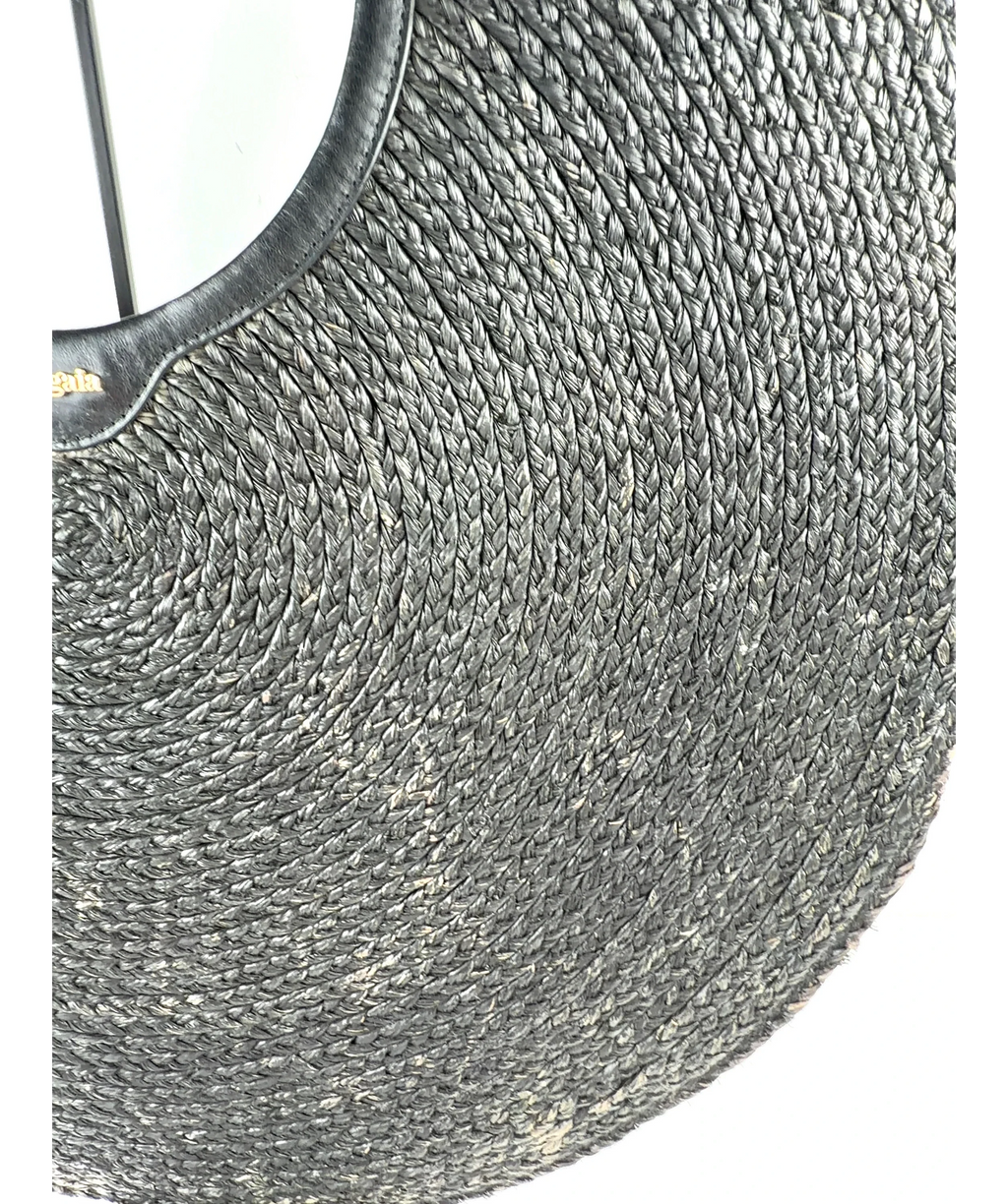Cult Gaia Black Amun Shoulder Bag — fabric detail