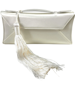 Aureum Cassandra Clutch Tassel White