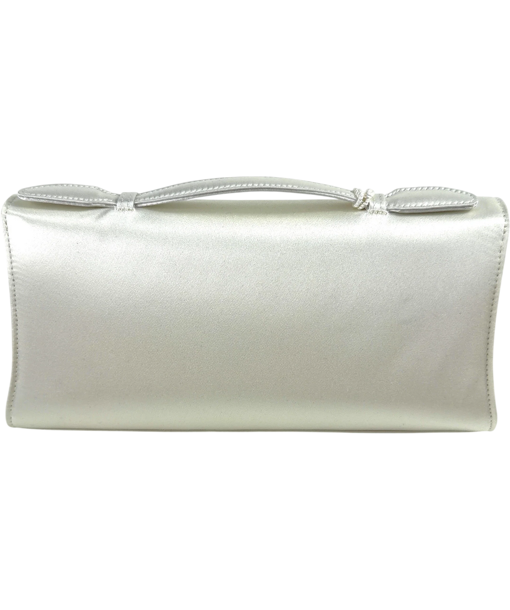 AUREUM White Cassandra Clutch Tassel — back