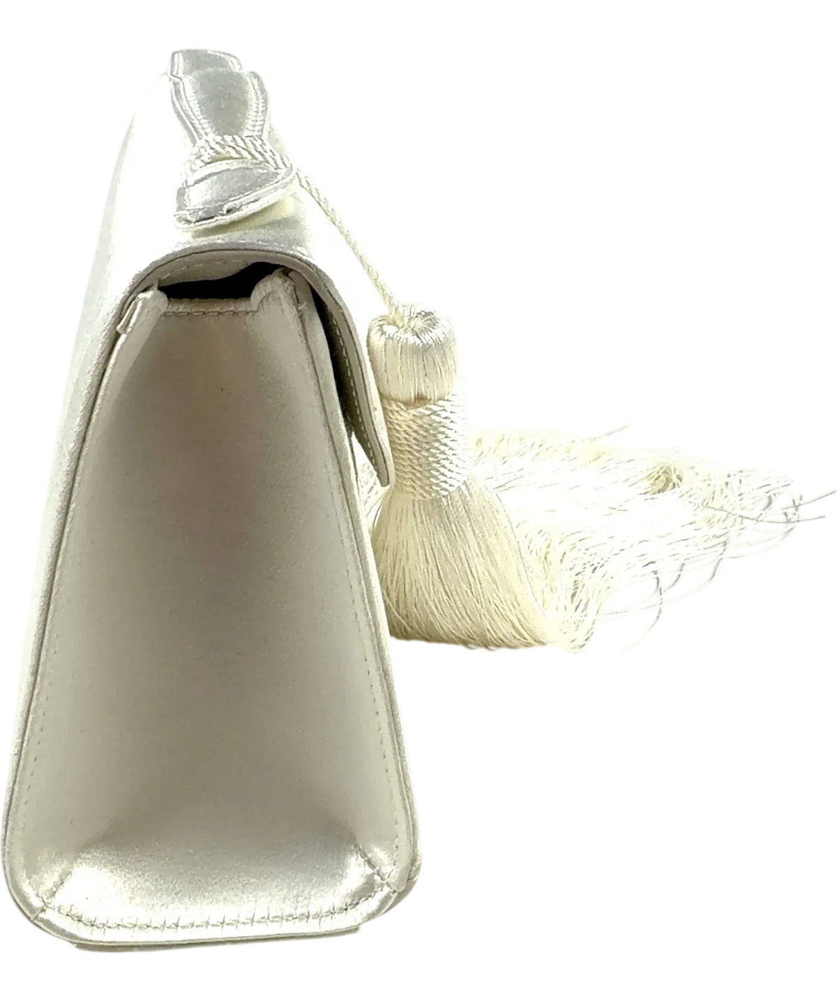AUREUM White Cassandra Clutch Tassel — additional view