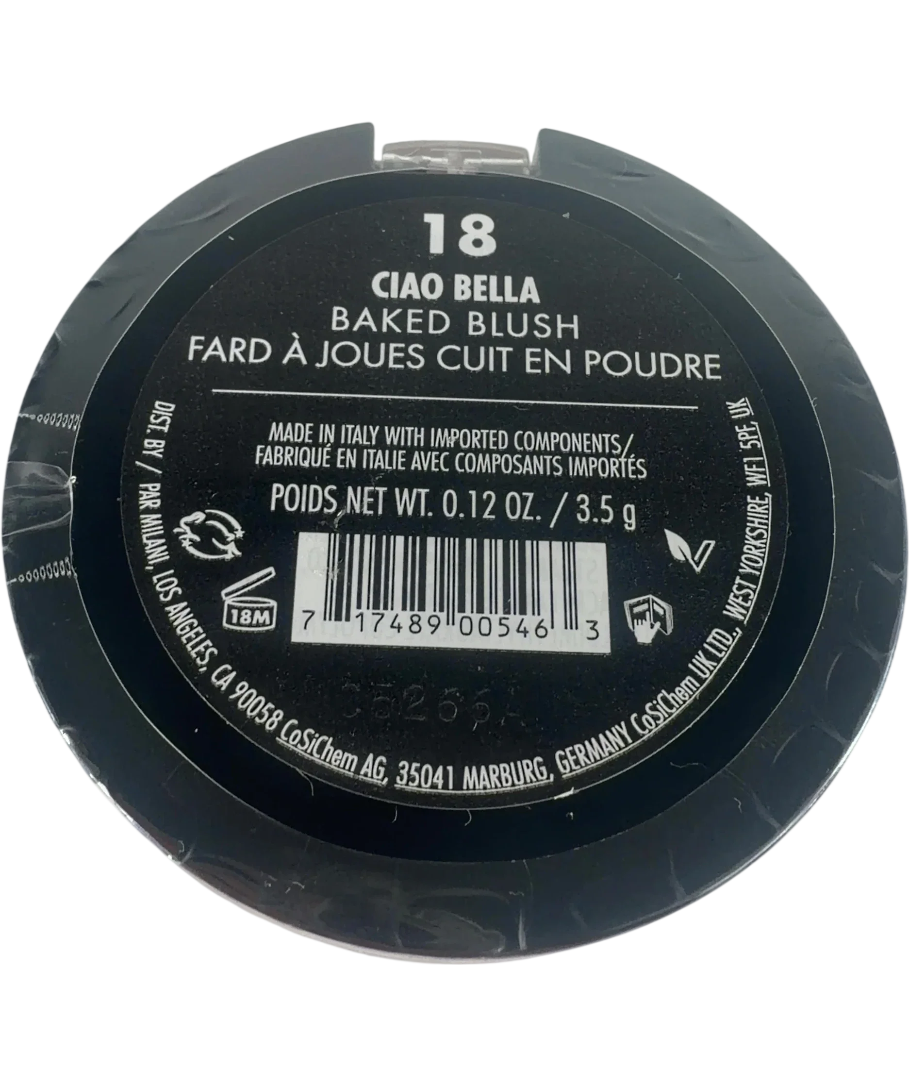 Milani 18 ciao bella QC Milani Baked Blush Powder, size 3.5g — back