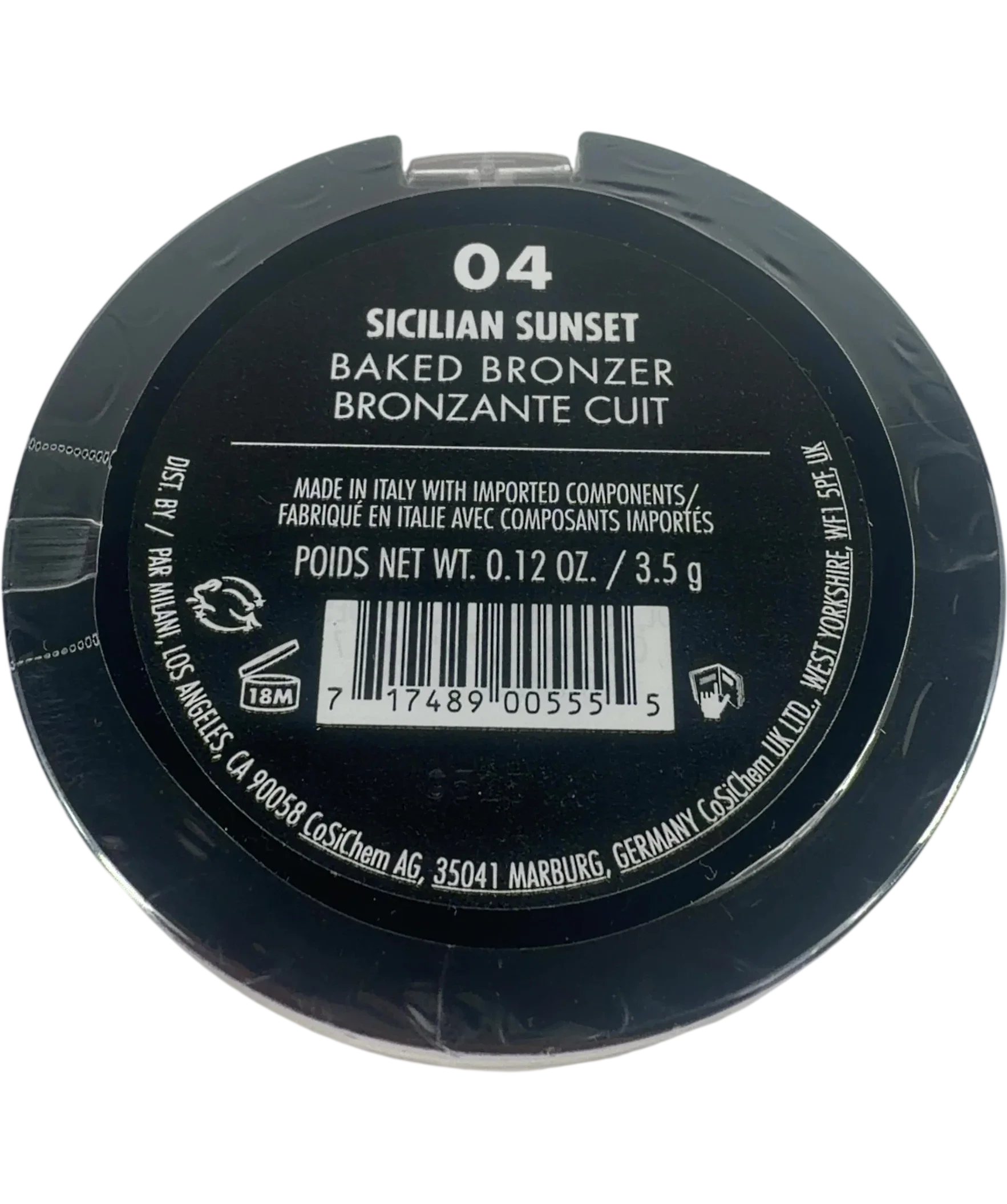 Milani 04 sicilian sunset QC Milani Baked Bronzer Powder, size 3.5g — back