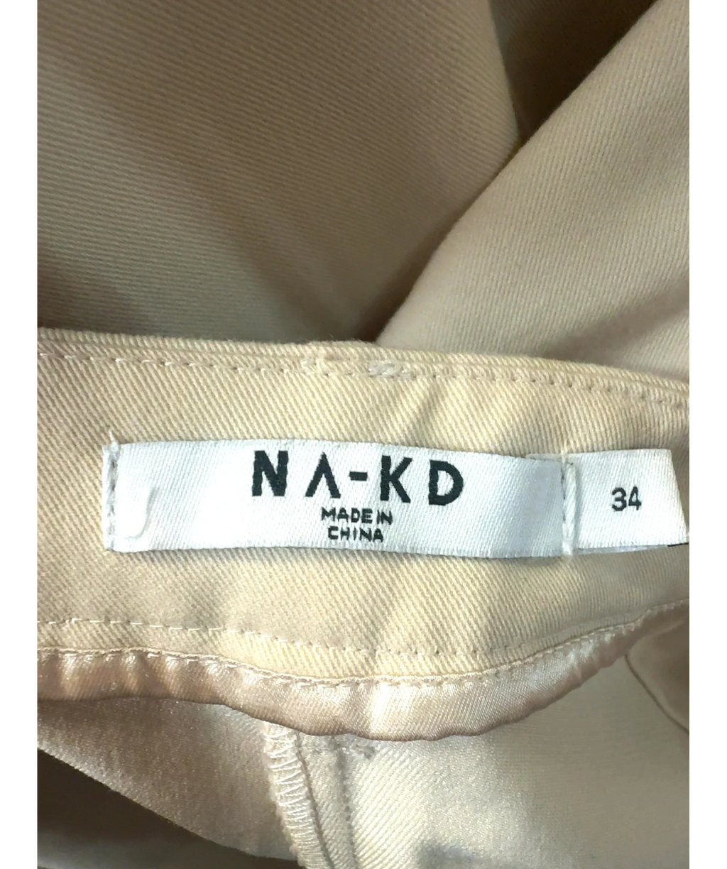 NA-KD Beige Beige Oversized Tailored Blazer & Wide Leg High Waist Suit Trousers Set  EU 36, size UK 8 — additional view