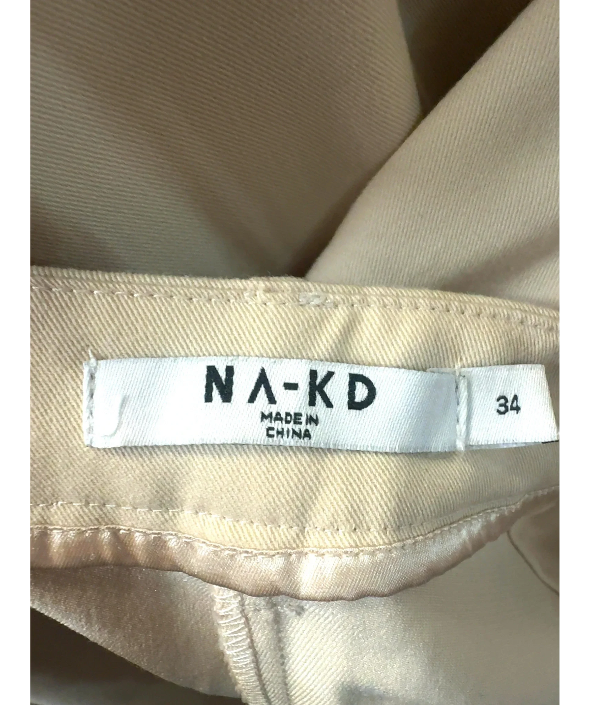 NA-KD Beige Beige Oversized Tailored Blazer & Wide Leg High Waist Suit Trousers Set  EU 36, size UK 8 — additional view