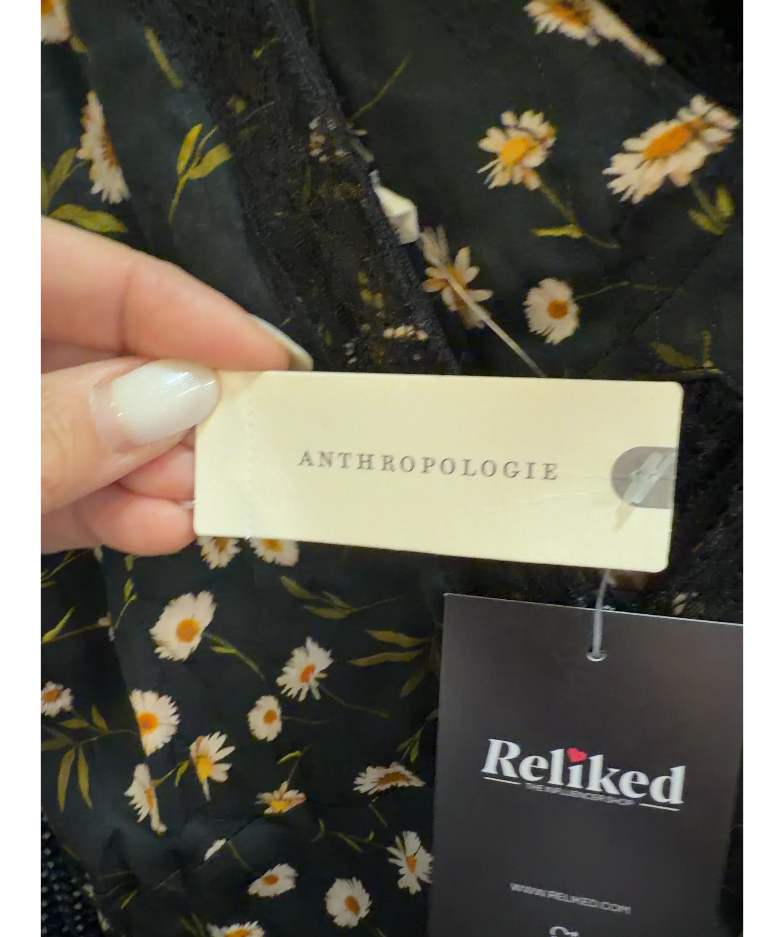 Anthropologie Black Colour, size UK 14 — detail