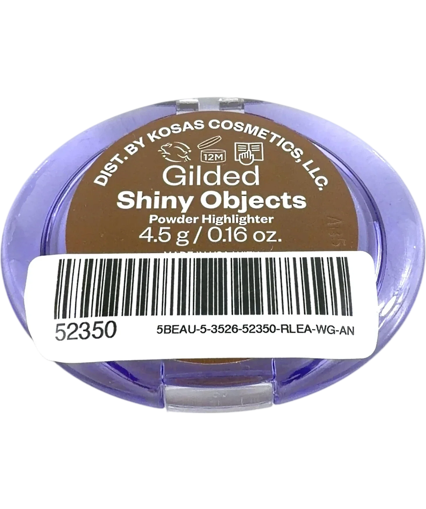 Kosas Gilded Shiny Objects Wet Glisten Powder Highlighter, size 4.5g — back