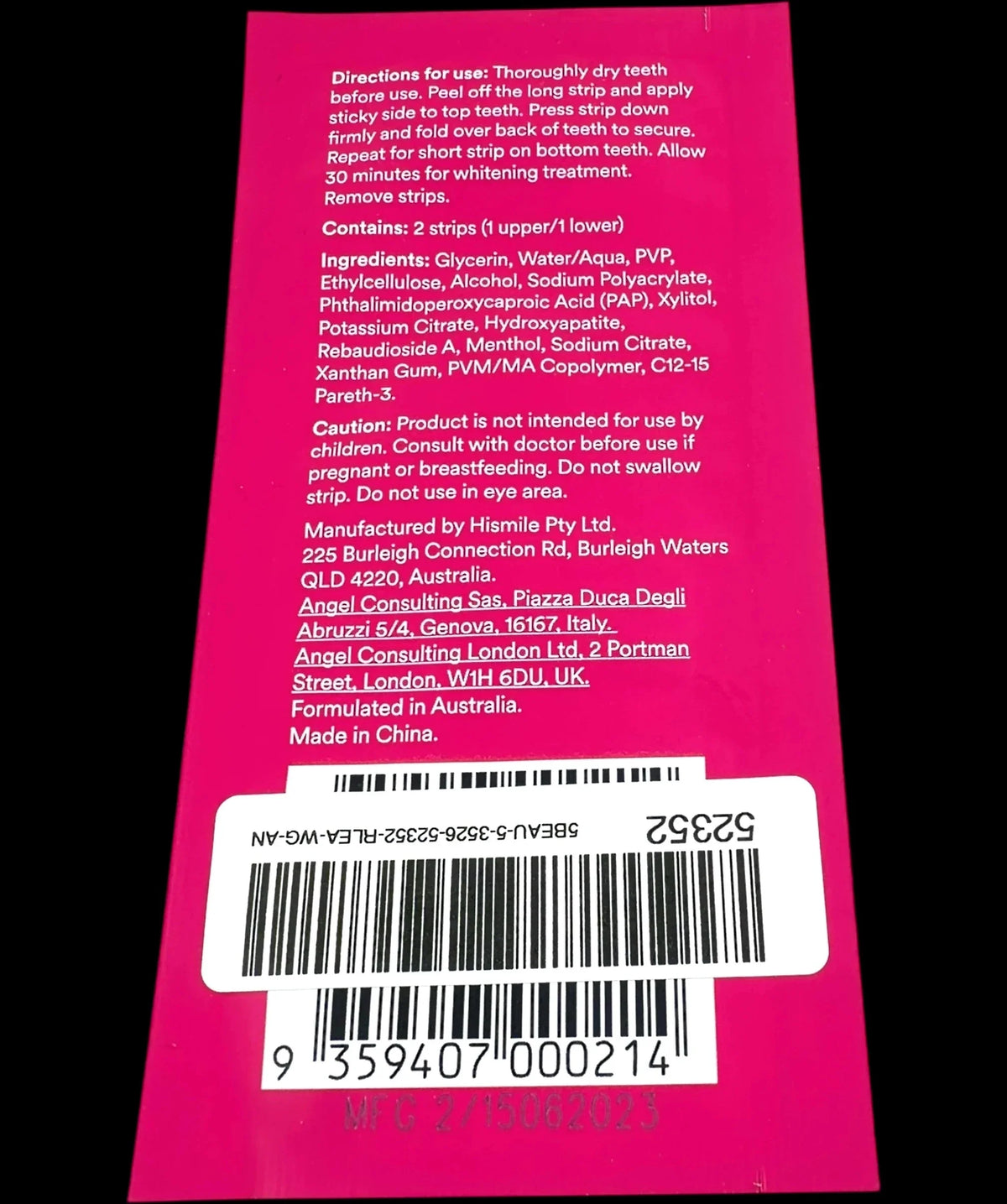 Hismile Hismile PAP+ Teeth Whitening Strip 1, size X1 — detail
