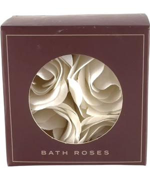 White Scented Soap Bath Roses In Gift Box X4