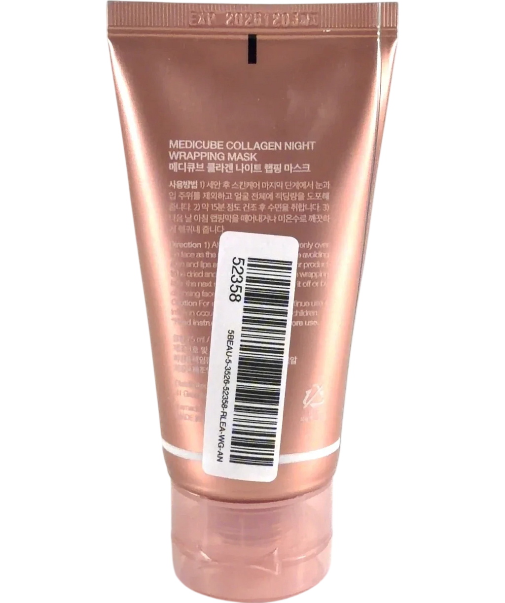 Medicube Collagen Night Wrapping Mask, size 75ml — back