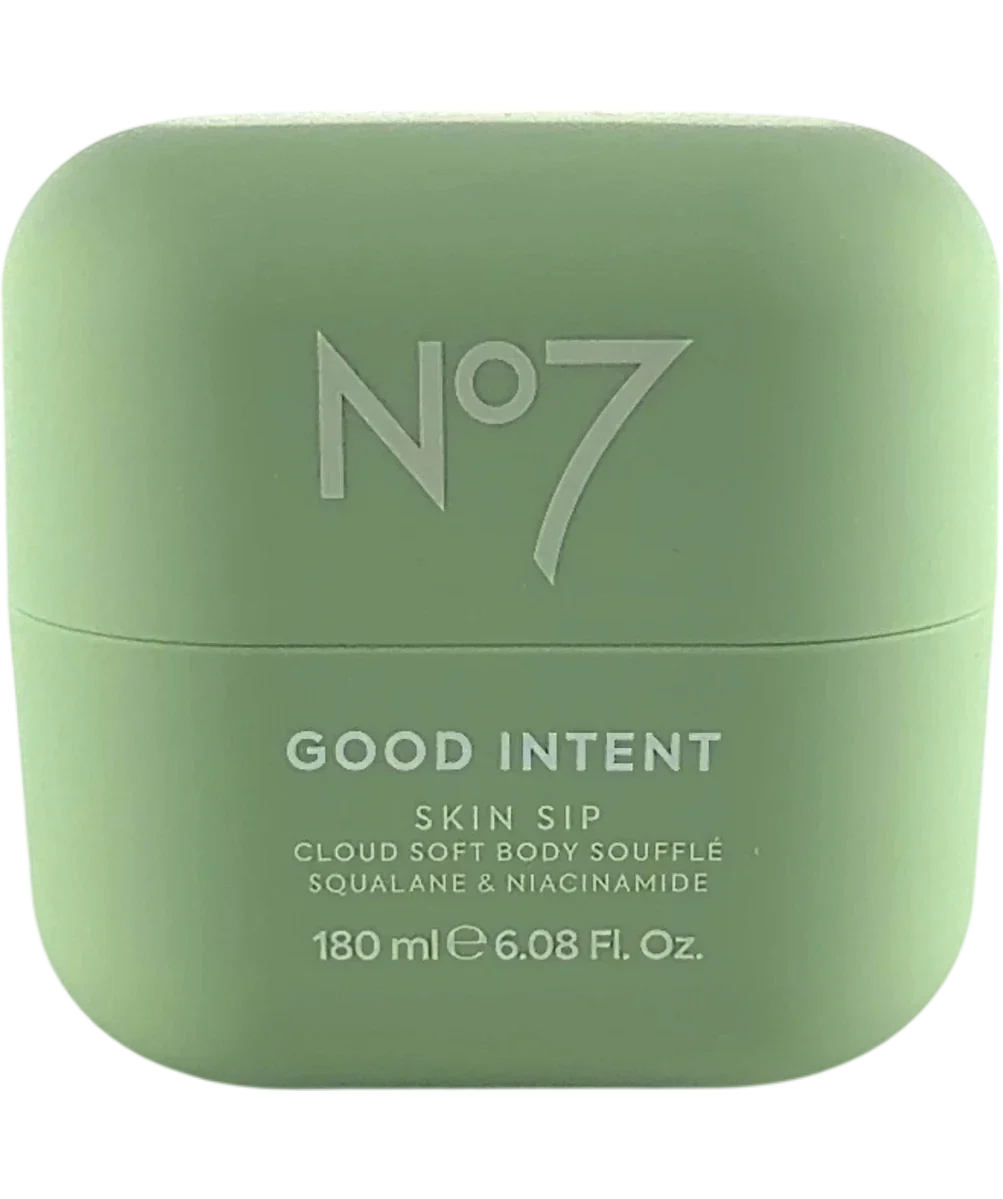 No7 Good Intent Skin Sip Cloud Soft Body Soufflé, size 180ml — front