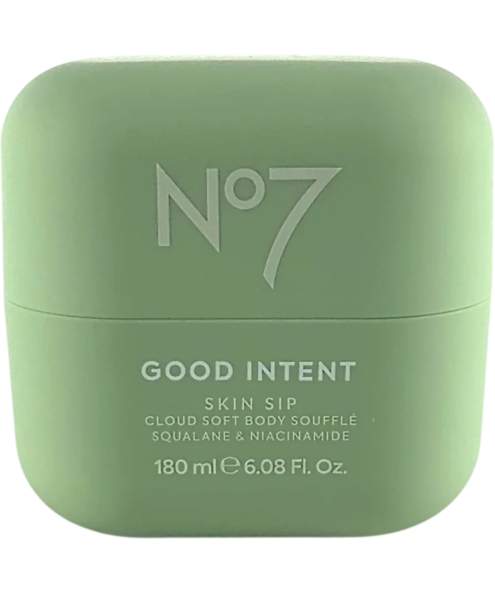 No7 Good Intent Skin Sip Cloud Soft Body Soufflé, size 180ml — front