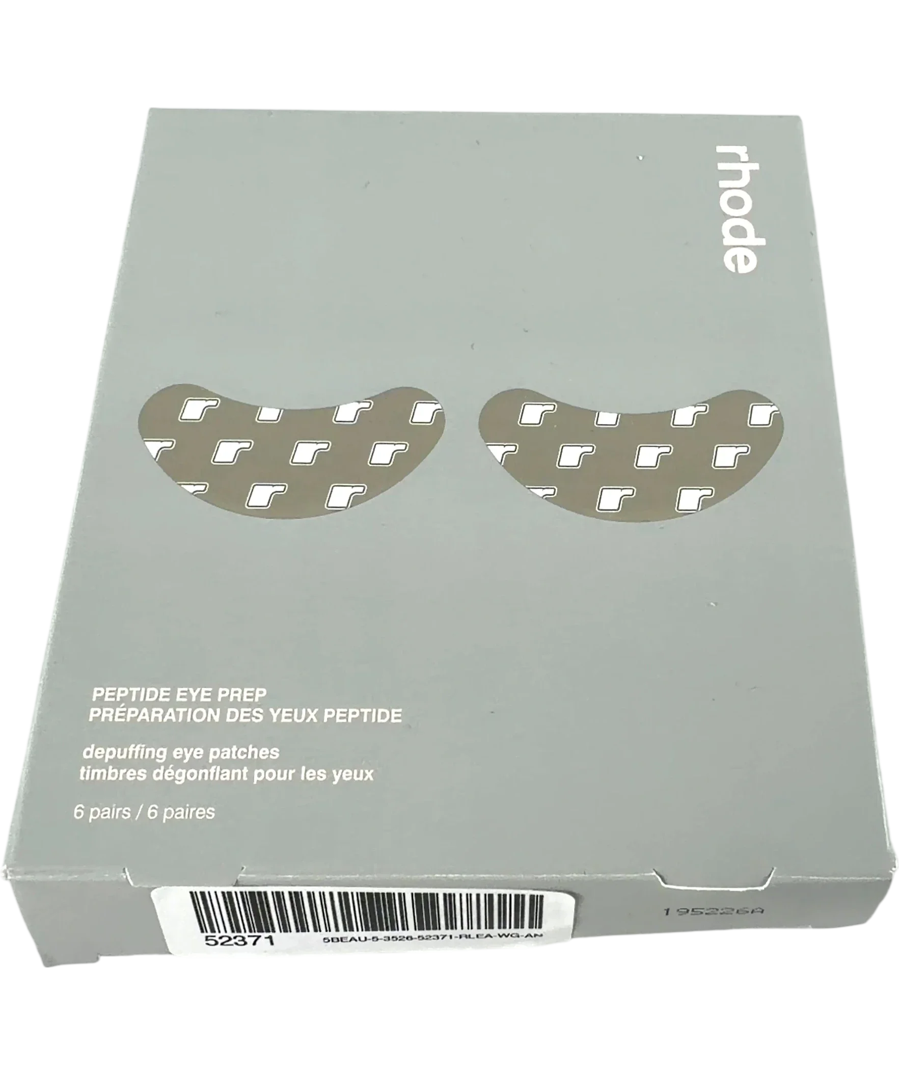Rhode Peptide Eye Prep Depuffing Eye Patches, size 6 PAIRS — front