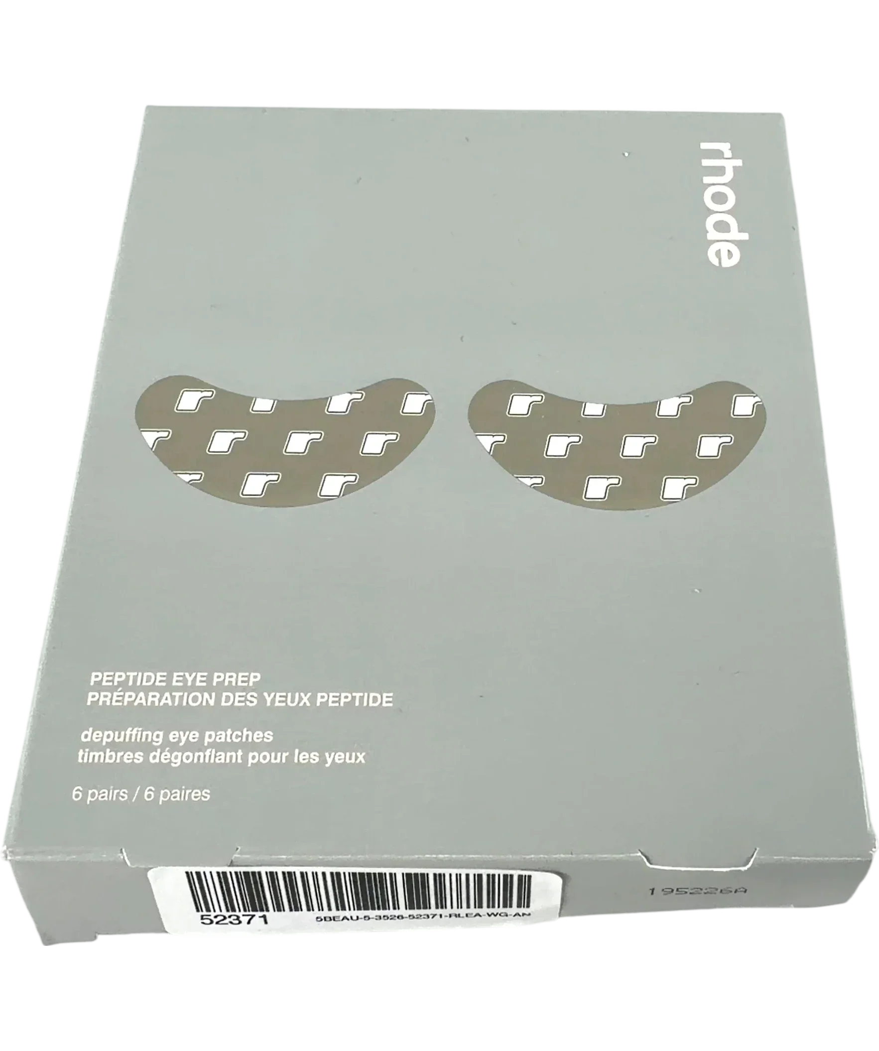 Rhode Peptide Eye Prep Depuffing Eye Patches, size 6 PAIRS — front