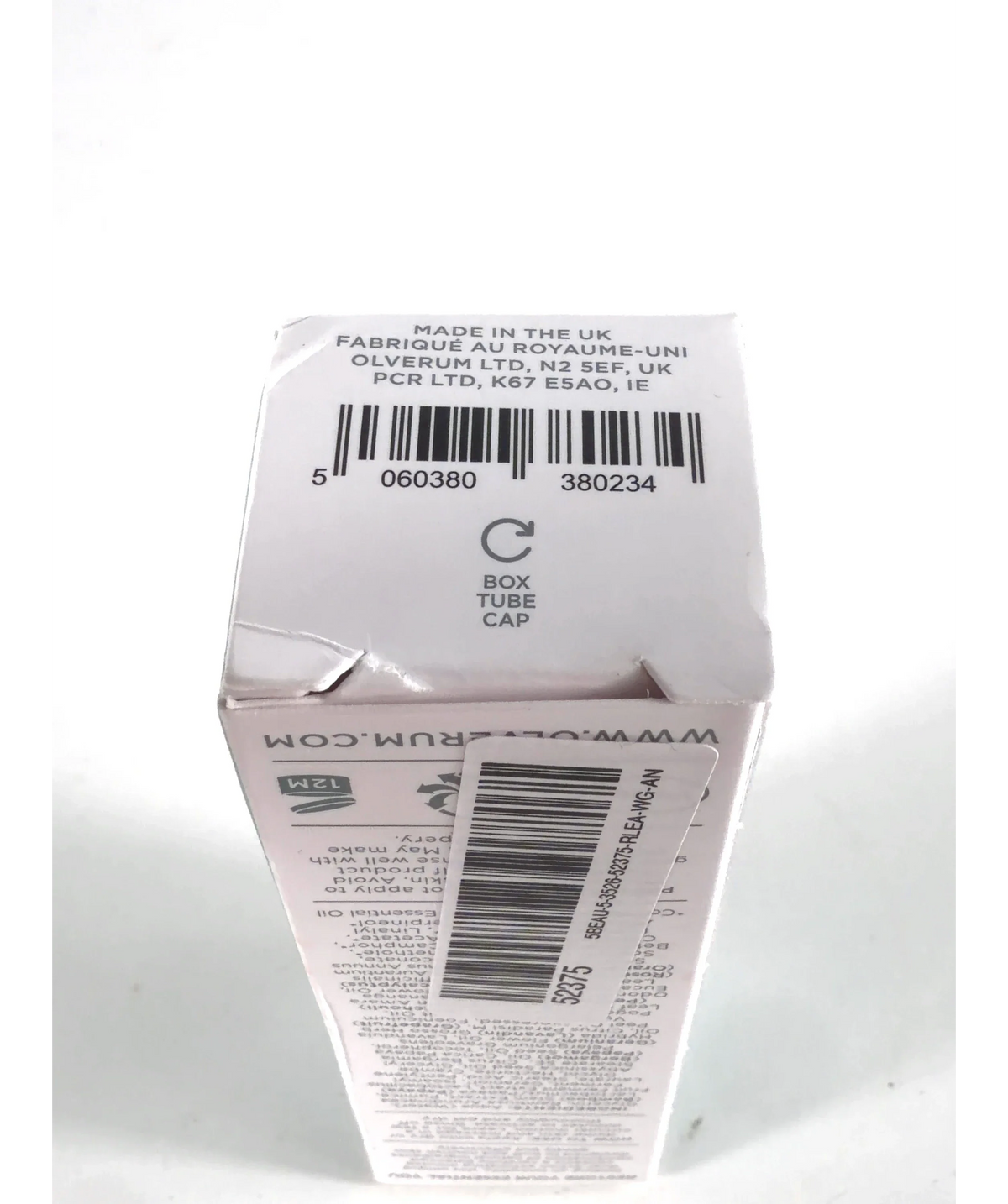 olverum Smooth Renew Body Polish 50ml — Batch number or expiry date