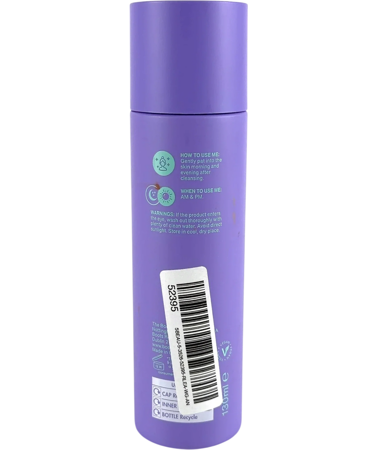 BOOTS Habi Barrier Boost Milky Facial Toner, size 130ml — back