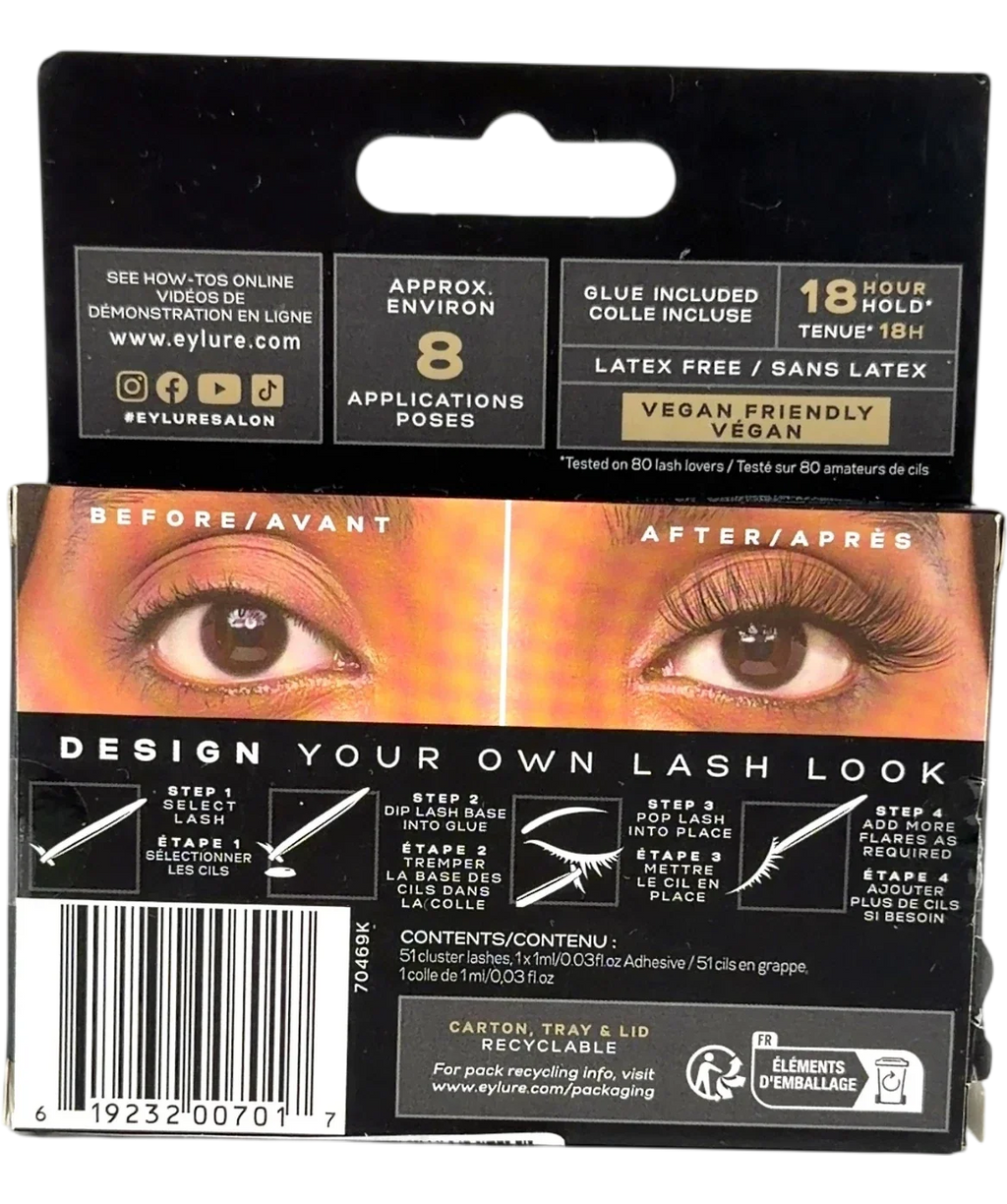 Eylure Eylure Luxe Faux Mink Individual Lashes 51 Clusters — back