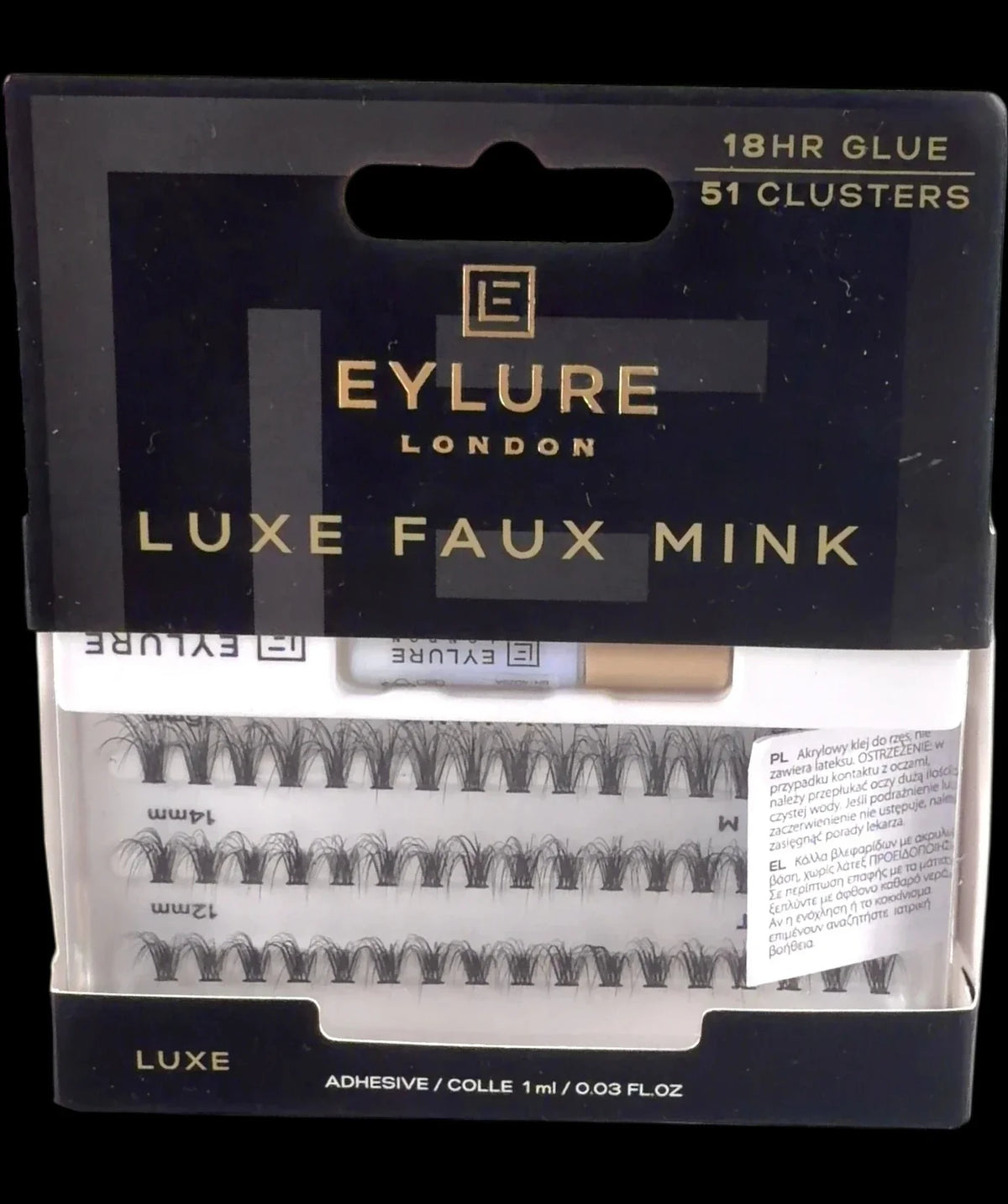 Eylure Eylure Luxe Faux Mink Individual Lashes 51 Clusters — label