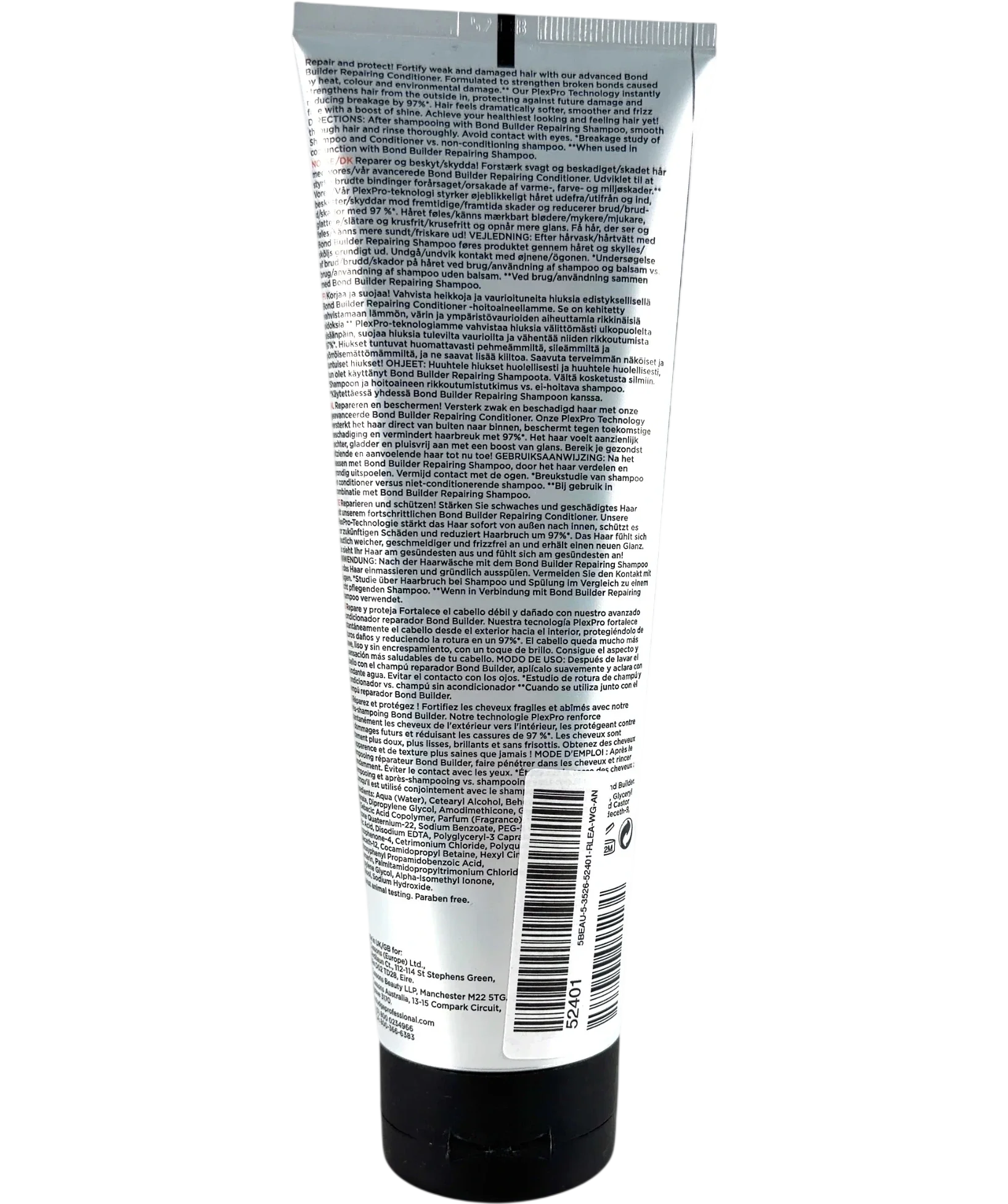 fudge Professional Bond Builder Repairing Conditioner, size 250ml — back
