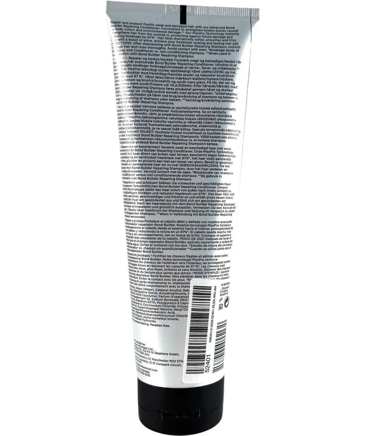 fudge Professional Bond Builder Repairing Conditioner, size 250ml — back