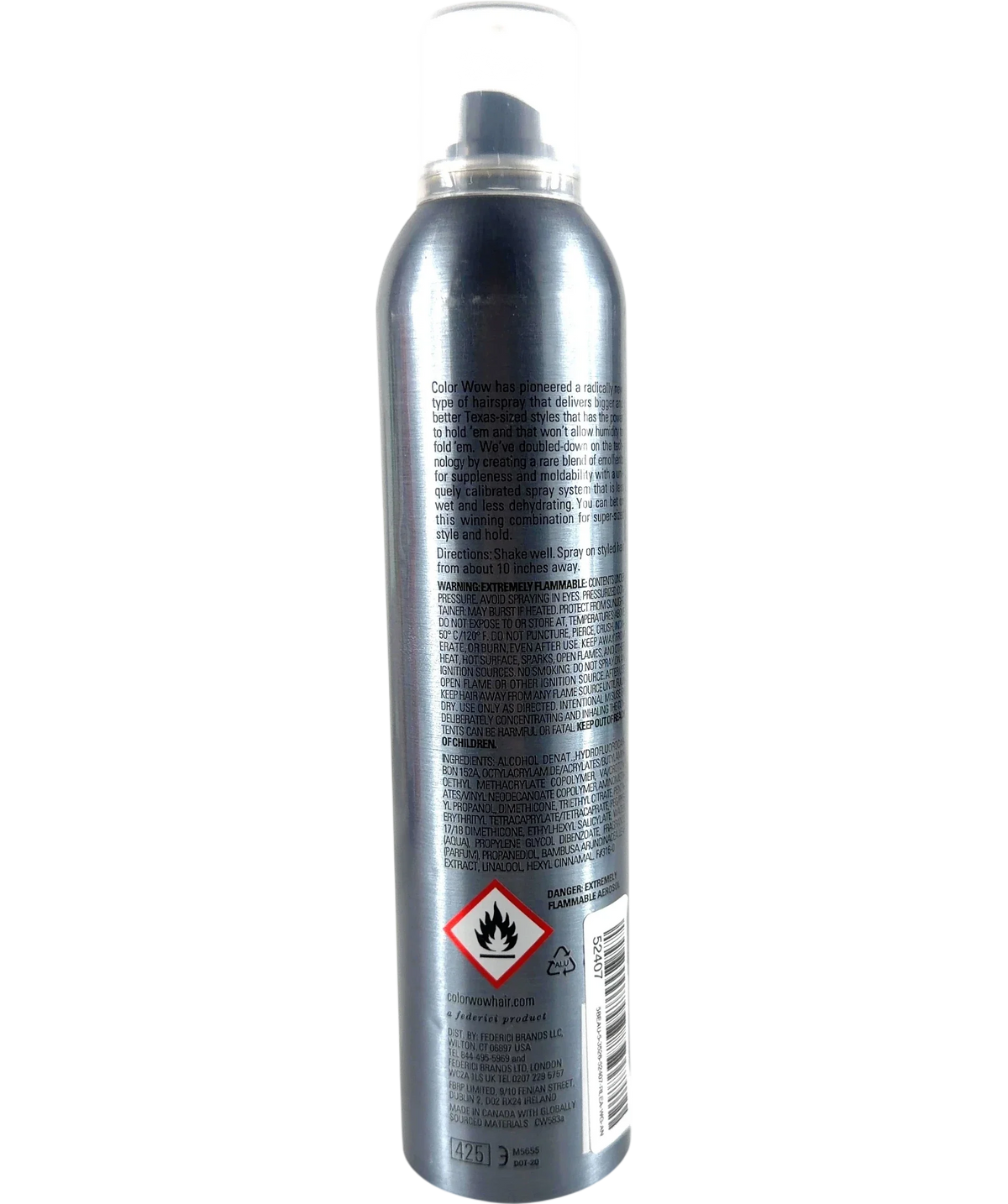 Color Wow Texas Hold'Em Big Hold Hairspray 291ml, size 250G — back