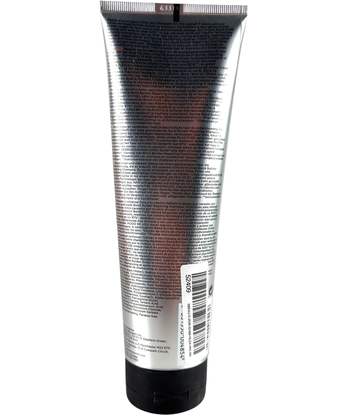 fudge Professional Bond Builder Repairing Shampoo, size 250ml — back