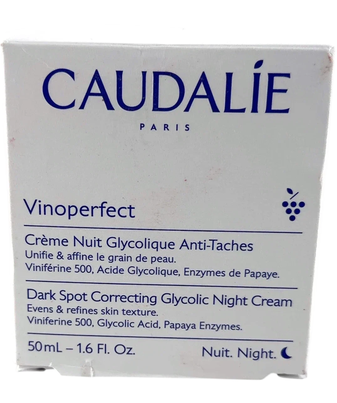 Caudalie Vinoperfect Dark Spot Correcting Glycolic Night Cream, size 50ml — front