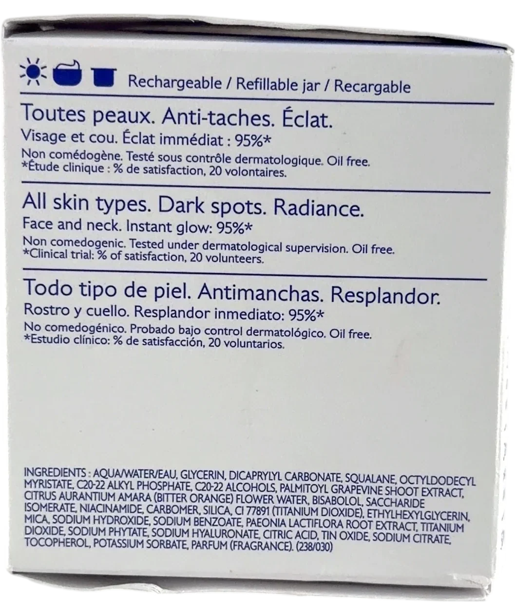 Caudalie Vinoperfect Dark Spot Niacinamide Moisturiser, size 50ml — back