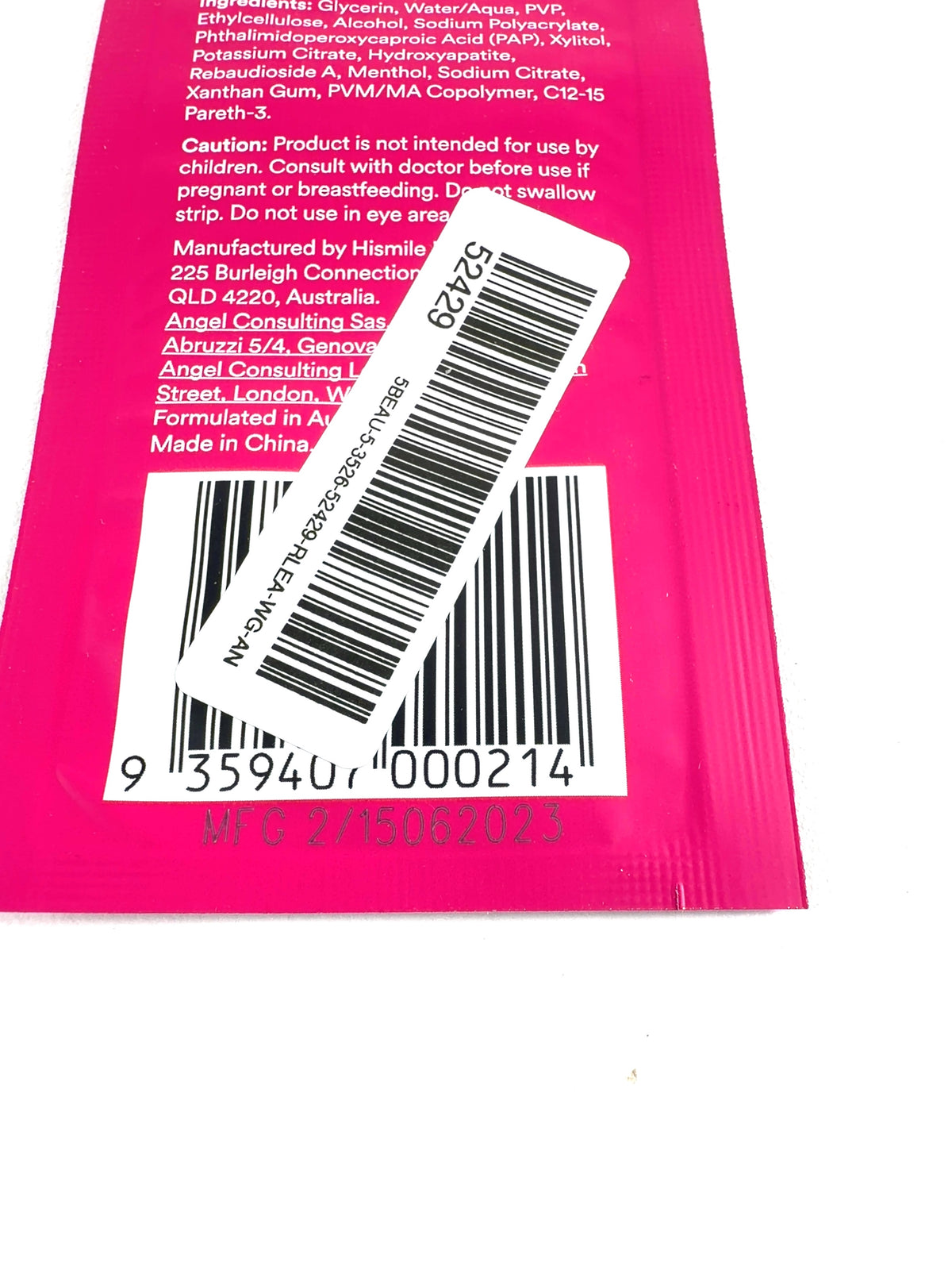 Hismile PAP+ Teeth Whitening Strips 1 Application, size X1 — detail