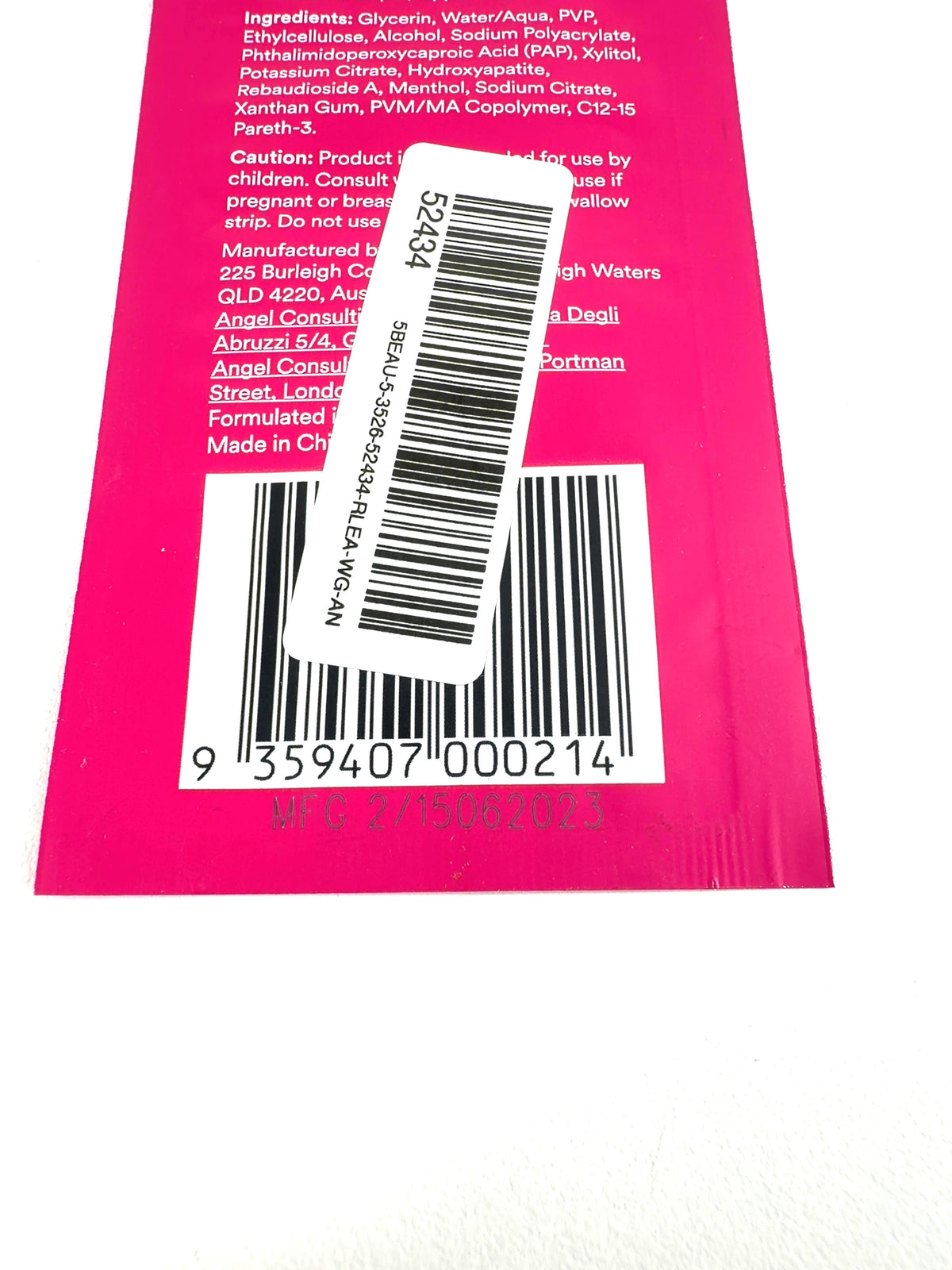 Hismile PAP+ Teeth Whitening Strips Single Sachet 1 Application, size X1 — detail