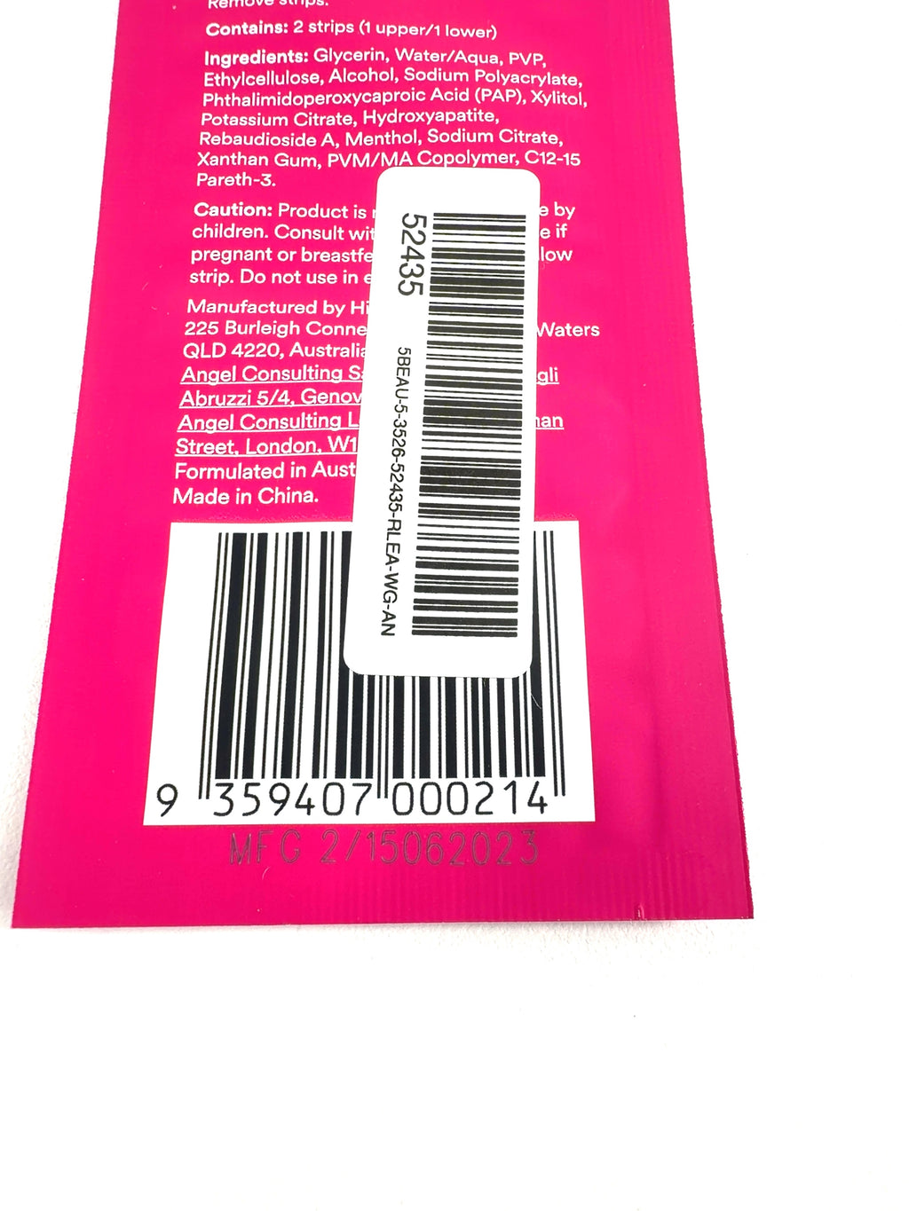 Hismile PAP+ Teeth Whitening Strips Single Sachet 1 Application, size X1 — detail